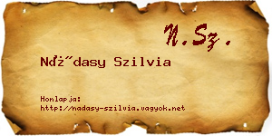 Nádasy Szilvia névjegykártya